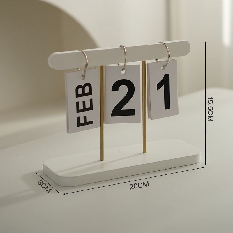 Modern Flip Perpetual Desk Calendar – Creative Minimalist Date Display
