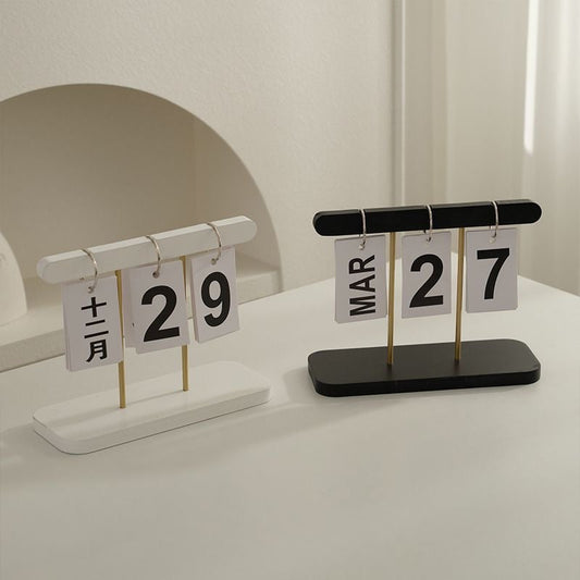 Modern Flip Perpetual Desk Calendar – Creative Minimalist Date Display
