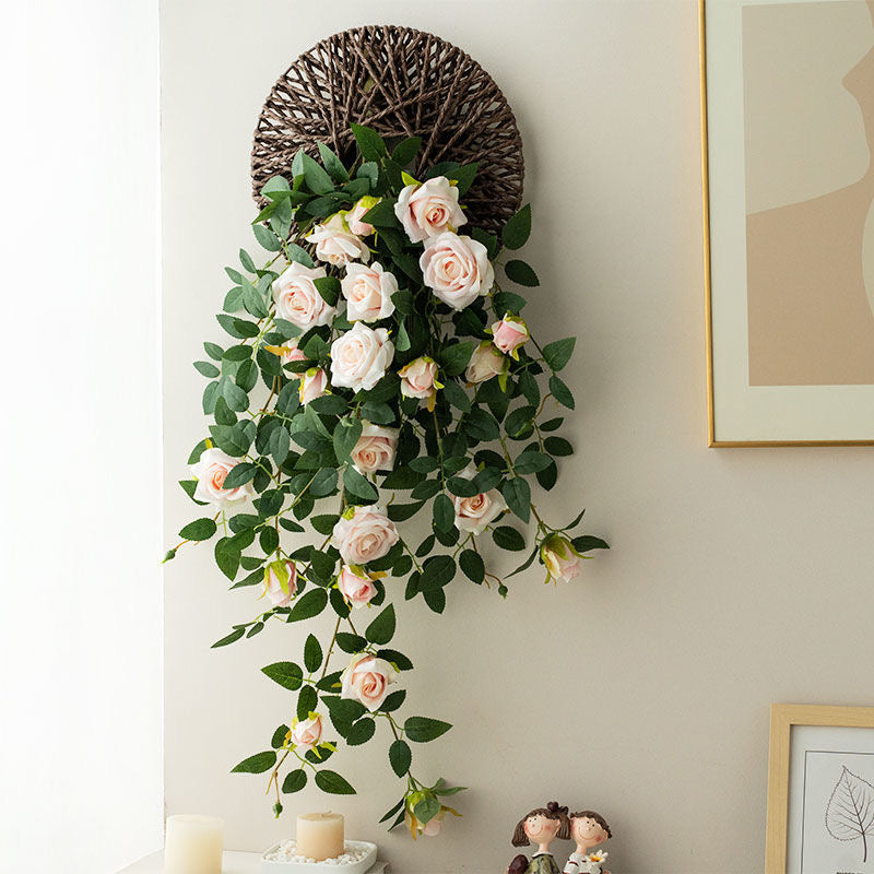 Artificial Daisy Wall Hanging – Rustic Farmhouse Floral Home Décor