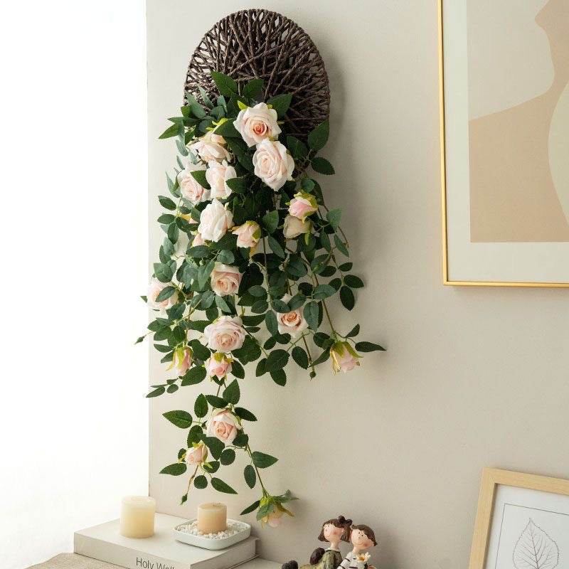 Artificial Daisy Wall Hanging – Rustic Farmhouse Floral Home Décor