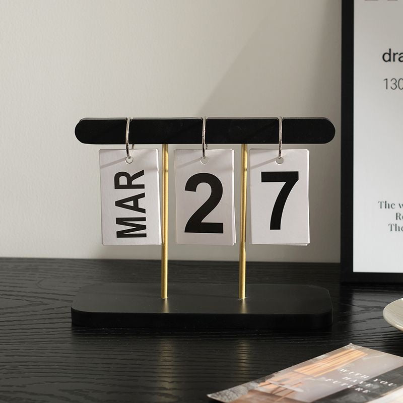 Modern Flip Perpetual Desk Calendar – Creative Minimalist Date Display