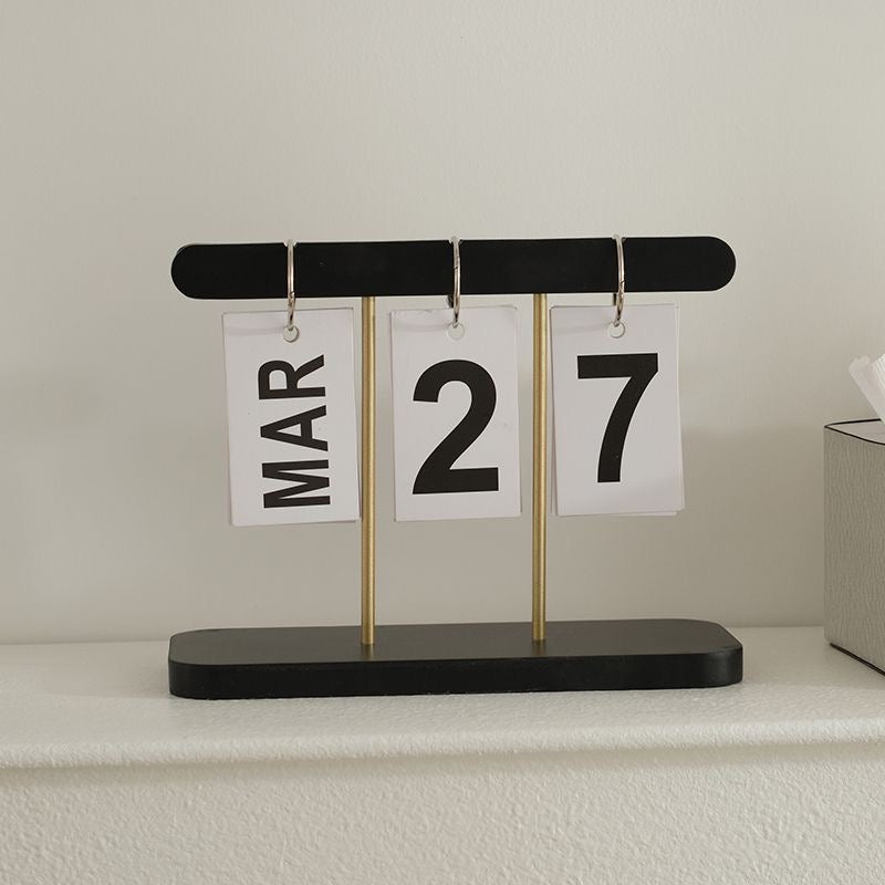 Modern Flip Perpetual Desk Calendar – Creative Minimalist Date Display
