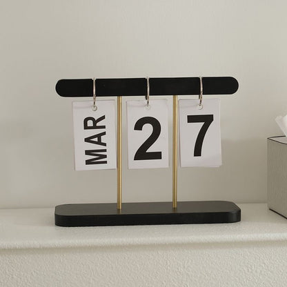 Modern Flip Perpetual Desk Calendar – Creative Minimalist Date Display