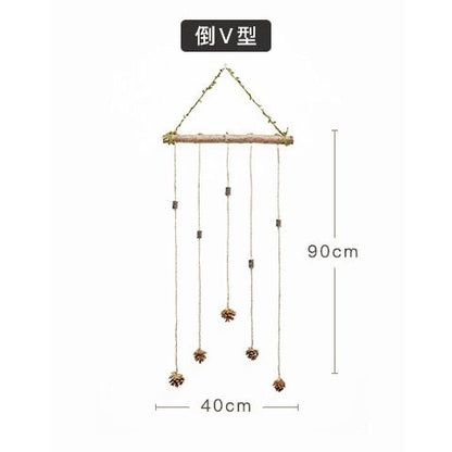 Rustic Wooden Photo Display Wall Hanging – Handmade Boho Home Décor