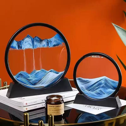 3D Moving Sand Art Sculpture – Dynamic Flowing Sand Frame for Home & Office Decor