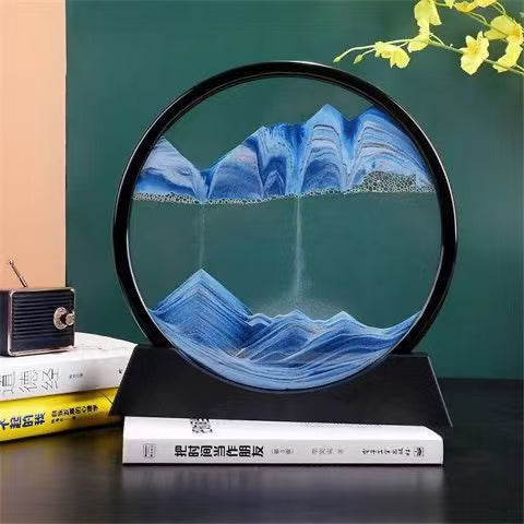 3D Moving Sand Art Sculpture – Dynamic Flowing Sand Frame for Home & Office Decor
