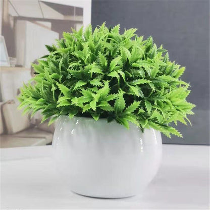 Cute Cartoon Face Artificial Plant in Ceramic Pot
